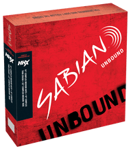 Load image into Gallery viewer, SABIAN 15005XCN HHX Complex 3-pack cymbal set with medium hats, thin crash, and medium ride in red packaging
