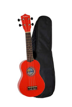 Load image into Gallery viewer, Hula Beach USA colorful soprano ukulele with basswood body and nylon gig bag
