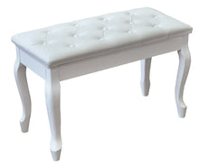 Load image into Gallery viewer, Deluxe Piano Keyboard Bench Curved Legs, Polished with Music Compartment-(6737486086338)
