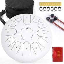 Load image into Gallery viewer, Tongue Drum / Steel Handpan Drum with Accessories 13 Note / 12 Inch
