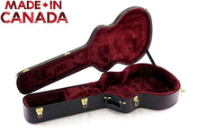 Load image into Gallery viewer, Deluxe Arch Top Hardshell Jumbo Acoustic Guitar Case with plush interior and heavy-duty exterior made in Canada
