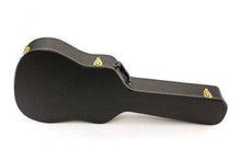 Load image into Gallery viewer, Hardshell classical guitar case with heavy-duty vinyl cover, plush interior, large accessory compartments, and metal fasteners.
