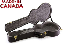 Load image into Gallery viewer, Open hardshell classical guitar case with plush interior and heavy-duty hardware made in Canada
