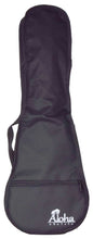 Load image into Gallery viewer, Aloha Tenor Ukulele Eco Instrument Bag black cloth gig bag with handle and front pocket for protection against knocks and scrapes
