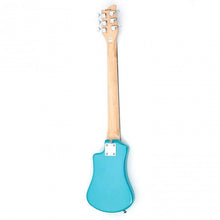 Load image into Gallery viewer, Hofner HOF-HCT-SH-EBL-O Shorty Electric Travel Guitar - Light Blue - with Gig Bag
