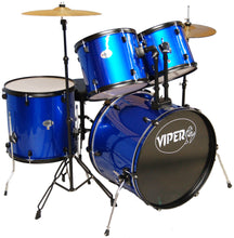 Load image into Gallery viewer, Viper 5 Piece Drum Kit Complete Full Size
